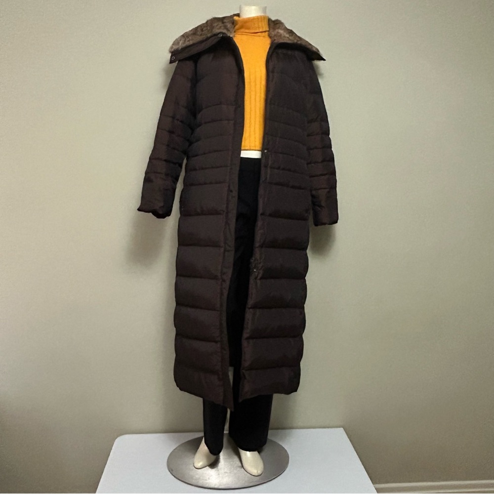 Hilary Radley Duvet Long Brown Winter Coat